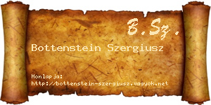 Bottenstein Szergiusz névjegykártya